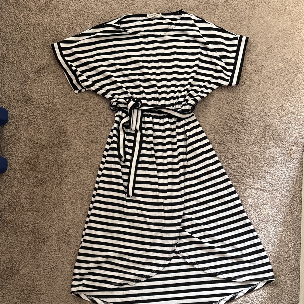 Black and White Striped Dress